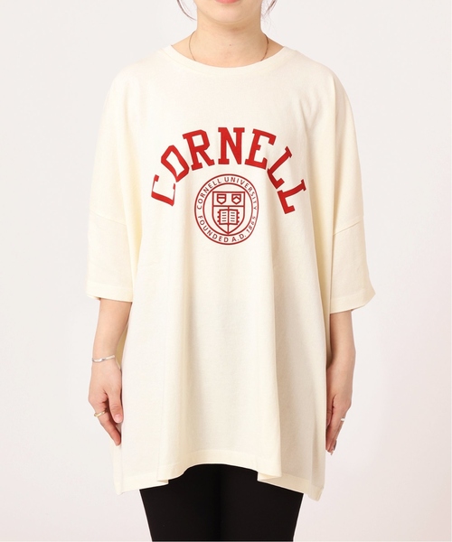 JOURNAL STANDARD(ジャーナルスタンダード)の「《追加2》カレッジロゴビッグTシャツ(Tシャツ/カットソー・レディース・グリーン/ネイビー/ホワイト・FREE)」の9枚目の写真