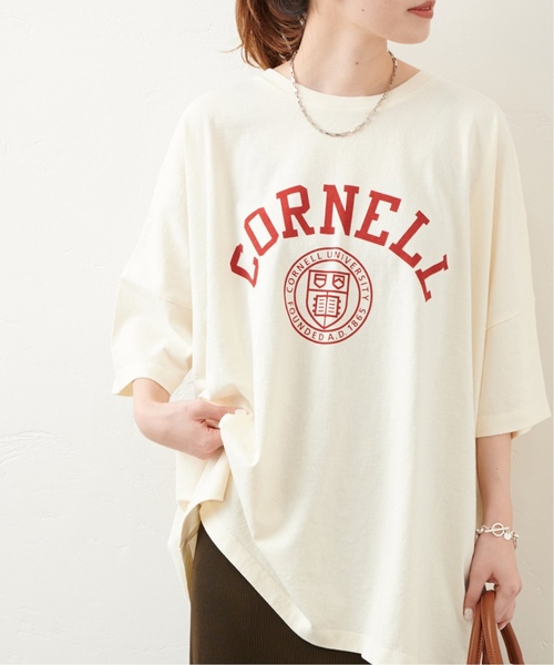 JOURNAL STANDARD(ジャーナルスタンダード)の「《追加2》カレッジロゴビッグTシャツ(Tシャツ/カットソー・レディース・グリーン/ネイビー/ホワイト・FREE)」の15枚目の写真