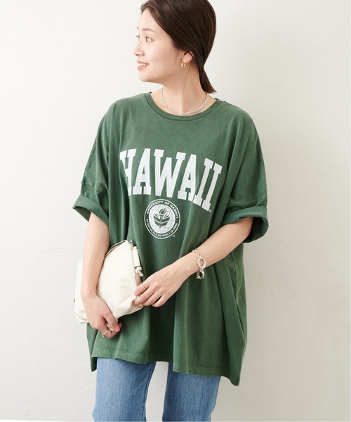 JOURNAL STANDARD(ジャーナルスタンダード)の「《追加2》カレッジロゴビッグTシャツ(Tシャツ/カットソー・レディース・グリーン/ネイビー/ホワイト・FREE)」の20枚目の写真