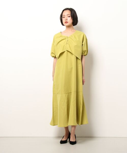 ehka sopo（エヘカソポ）の「ブラウスセットワンピース（ワンピース・レディース・ブラック/カーキ/グリーン・ﾌﾘ-）」の7枚目の写真