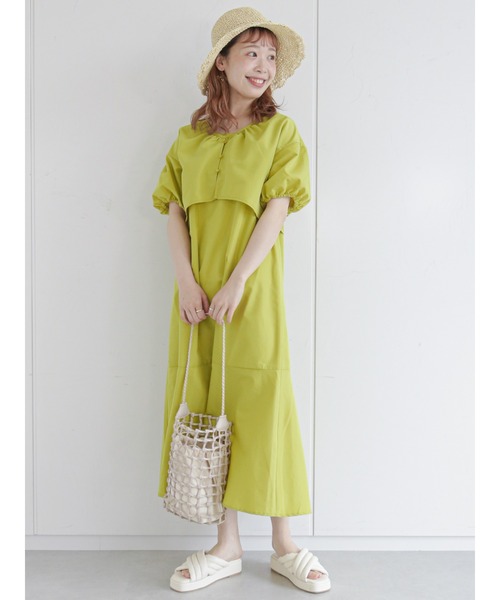 ehka sopo（エヘカソポ）の「ブラウスセットワンピース（ワンピース・レディース・ブラック/カーキ/グリーン・ﾌﾘ-）」の14枚目の写真