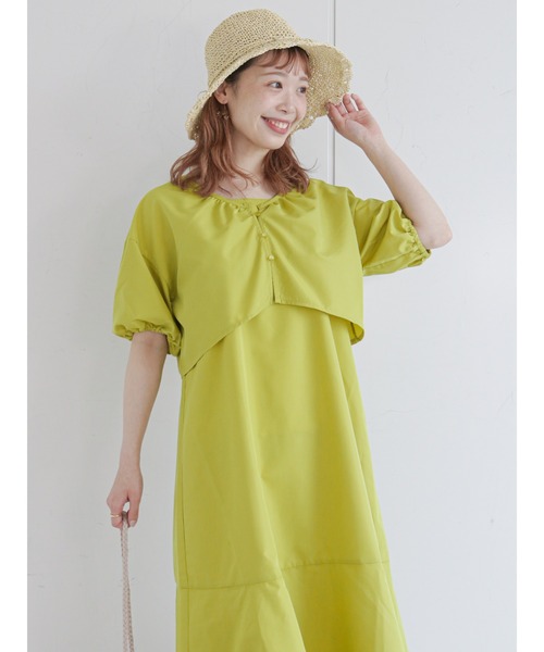 ehka sopo（エヘカソポ）の「ブラウスセットワンピース（ワンピース・レディース・ブラック/カーキ/グリーン・ﾌﾘ-）」の15枚目の写真