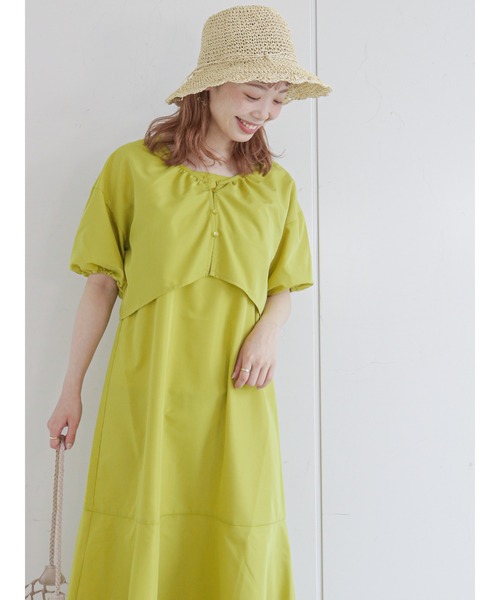 ehka sopo（エヘカソポ）の「ブラウスセットワンピース（ワンピース・レディース・ブラック/カーキ/グリーン・ﾌﾘ-）」の16枚目の写真