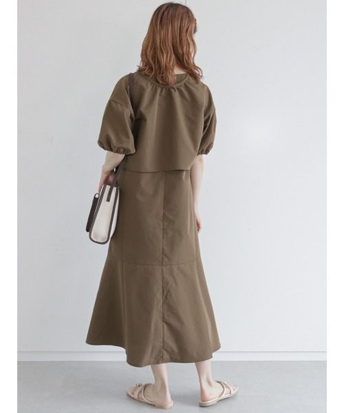 ehka sopo（エヘカソポ）の「ブラウスセットワンピース（ワンピース・レディース・ブラック/カーキ/グリーン・ﾌﾘ-）」の10枚目の写真