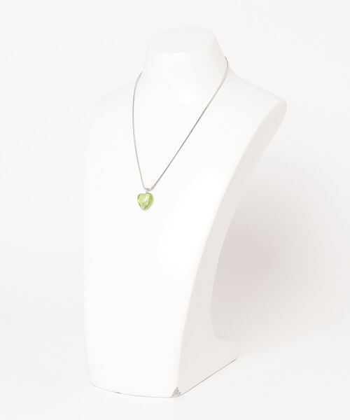 AS KNOW AS plus（アズノゥアズプラス）の「●ガラスハート スネークチェーンネックレス（ネックレス・レディース・ホワイト系その他/ブラウン系その他/グリーン系その他・FREE）」の16枚目の写真