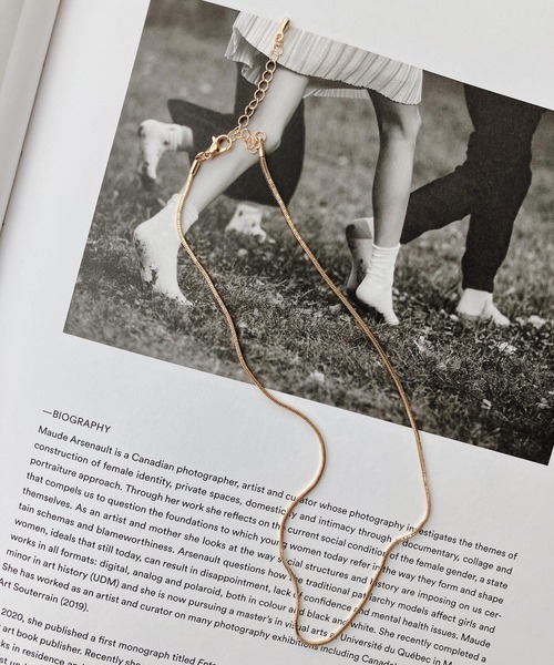 AS KNOW AS plus（アズノゥアズプラス）の「●ガラスハート スネークチェーンネックレス（ネックレス・レディース・ホワイト系その他/ブラウン系その他/グリーン系その他・FREE）」の14枚目の写真