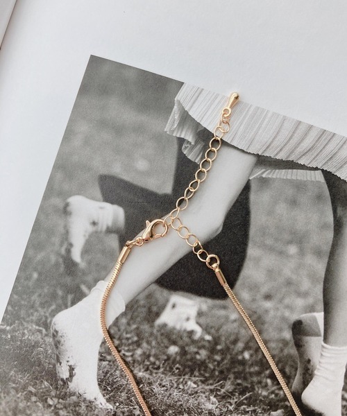 AS KNOW AS plus（アズノゥアズプラス）の「●ガラスハート スネークチェーンネックレス（ネックレス・レディース・ホワイト系その他/ブラウン系その他/グリーン系その他・FREE）」の15枚目の写真