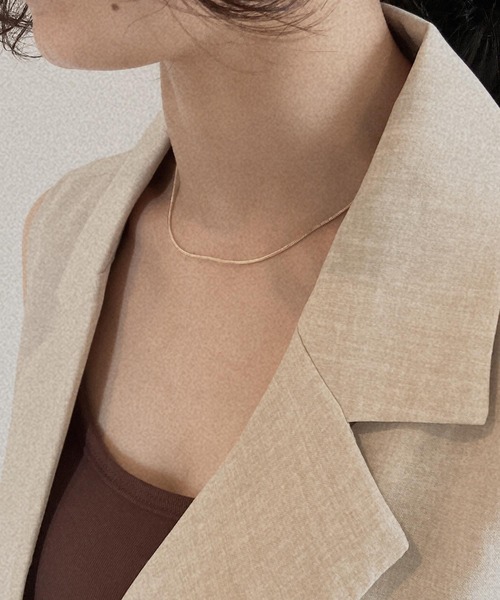 AS KNOW AS plus（アズノゥアズプラス）の「●ガラスハート スネークチェーンネックレス（ネックレス・レディース・ホワイト系その他/ブラウン系その他/グリーン系その他・FREE）」の13枚目の写真