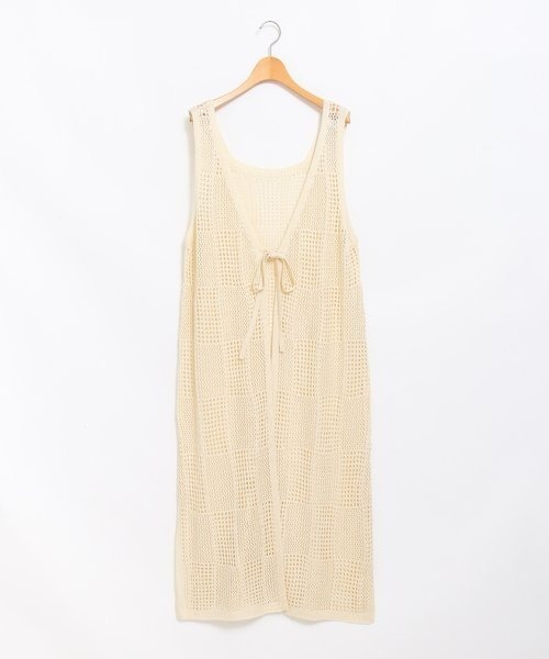 AS KNOW AS PINKY（アズノゥアズピンキー）の「ナチュラルムードなロングジレ（ベスト・レディース・ブラック/ベージュ/オフホワイト・FREE）」の9枚目の写真