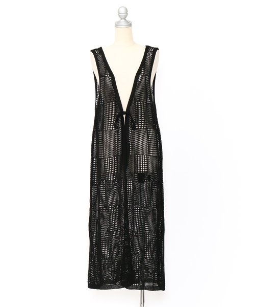 AS KNOW AS PINKY（アズノゥアズピンキー）の「ナチュラルムードなロングジレ（ベスト・レディース・ブラック/ベージュ/オフホワイト・FREE）」の20枚目の写真