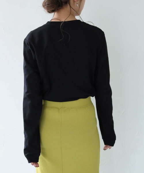 HER CLOSET（ハークローゼット）の「【shemoshelly】WEB限定 cruise長袖ロゴロンT（Tシャツ/カットソー・レディース・ホワイト/ブラック・S/M/L）」の13枚目の写真