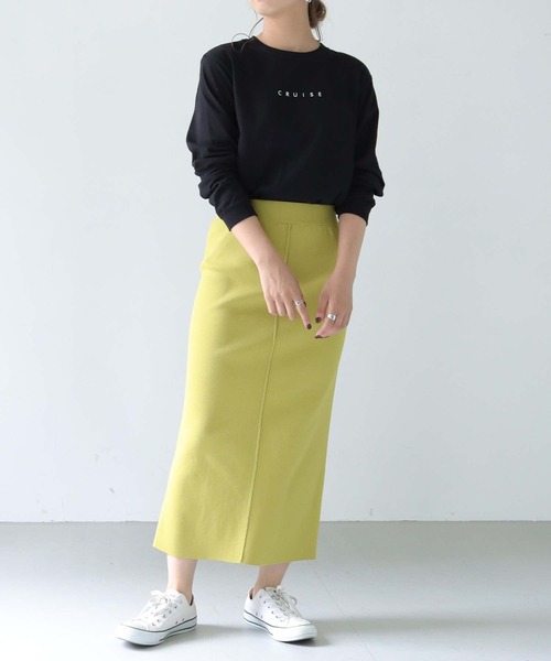 HER CLOSET（ハークローゼット）の「【shemoshelly】WEB限定 cruise長袖ロゴロンT（Tシャツ/カットソー・レディース・ホワイト/ブラック・S/M/L）」の5枚目の写真