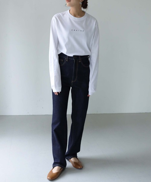 HER CLOSET（ハークローゼット）の「【shemoshelly】WEB限定 cruise長袖ロゴロンT（Tシャツ/カットソー・レディース・ホワイト/ブラック・S/M/L）」の15枚目の写真