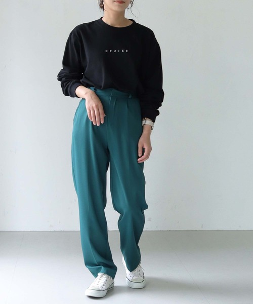 HER CLOSET（ハークローゼット）の「【shemoshelly】WEB限定 cruise長袖ロゴロンT（Tシャツ/カットソー・レディース・ホワイト/ブラック・S/M/L）」の7枚目の写真