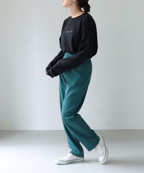 HER CLOSET（ハークローゼット）の「【shemoshelly】WEB限定 cruise長袖ロゴロンT（Tシャツ/カットソー・レディース・ホワイト/ブラック・S/M/L）」の17枚目の写真