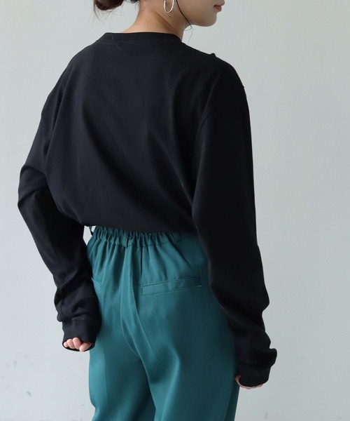 HER CLOSET（ハークローゼット）の「【shemoshelly】WEB限定 cruise長袖ロゴロンT（Tシャツ/カットソー・レディース・ホワイト/ブラック・S/M/L）」の9枚目の写真
