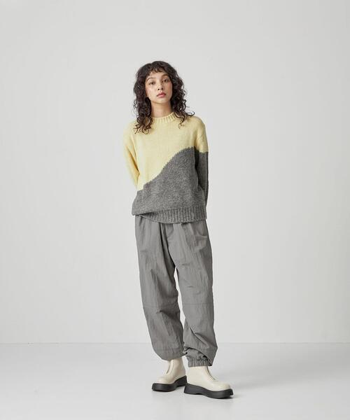 CITEN（シテン）の「＜CITEN＞バイカラー キリカエ プルオーバー ニット（ニット/セーター・レディース・ブラック/イエロー/ロイヤルブルー/ライラック・FREE）」の17枚目の写真