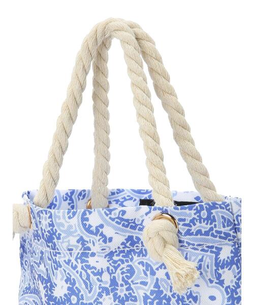 AMERICAN HOLIC（アメリカンホリック）の「ペイズリー柄ロープバッグ（ハンドバッグ・レディース・ブルー/イエロー・FREE）」の15枚目の写真