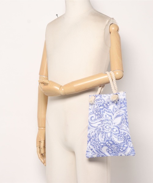AMERICAN HOLIC（アメリカンホリック）の「ペイズリー柄ロープバッグ（ハンドバッグ・レディース・ブルー/イエロー・FREE）」の5枚目の写真