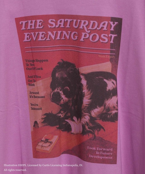 PAGEBOY(ページボーイ)の「The Saturday Evening Post アメリカンTシャツ(Tシャツ/カットソー・レディース・オフホワイト/モーブ系・FREE)」の21枚目の写真