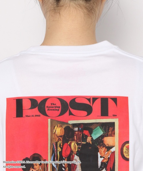 PAGEBOY(ページボーイ)の「The Saturday Evening Post アメリカンTシャツ(Tシャツ/カットソー・レディース・オフホワイト/モーブ系・FREE)」の13枚目の写真