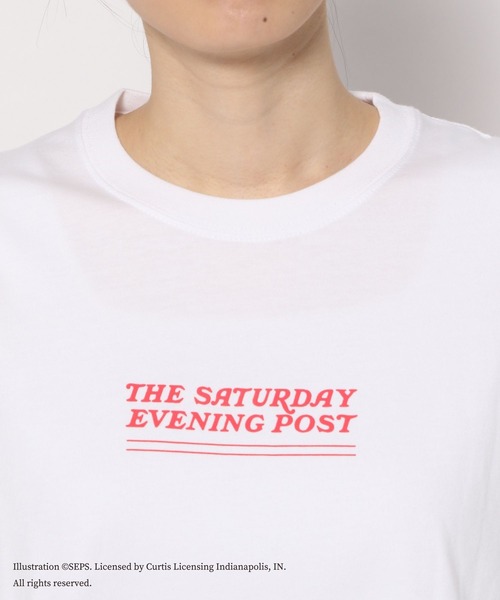 PAGEBOY(ページボーイ)の「The Saturday Evening Post アメリカンTシャツ(Tシャツ/カットソー・レディース・オフホワイト/モーブ系・FREE)」の14枚目の写真
