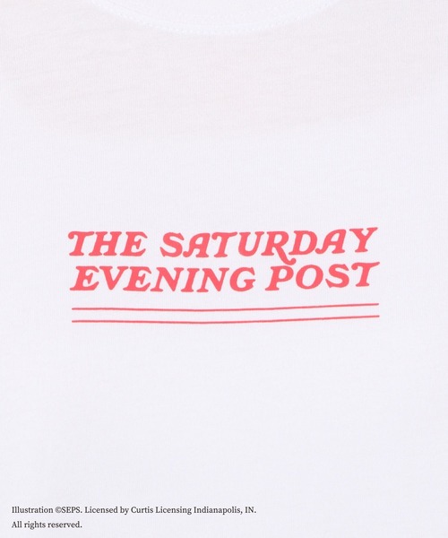 PAGEBOY(ページボーイ)の「The Saturday Evening Post アメリカンTシャツ(Tシャツ/カットソー・レディース・オフホワイト/モーブ系・FREE)」の18枚目の写真