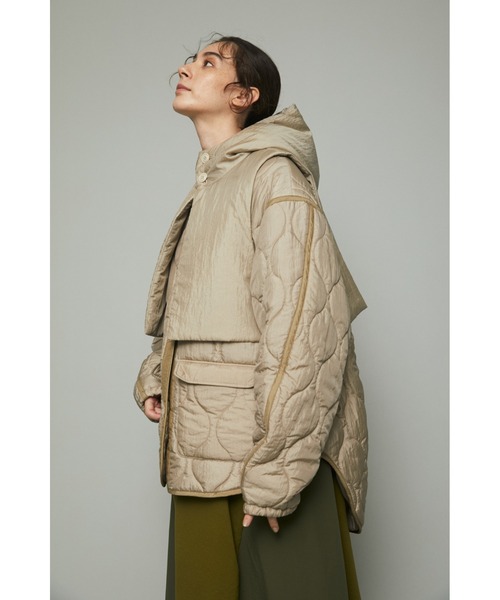 HeRIN.CYE(ヘリンドットサイ)の「Vest layerd blouson(ブルゾン)」|ライトベージュ