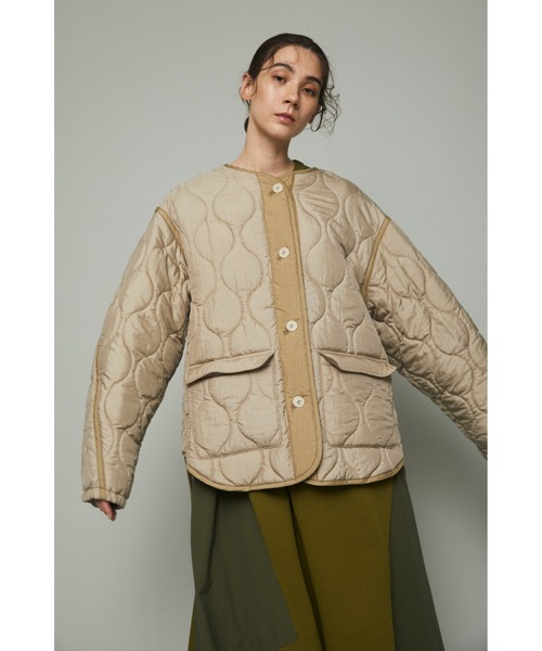 HeRIN.CYE（ヘリンドットサイ）の「Vest layerd blouson（ブルゾン・レディース・ブラック/ライトベージュ/カーキ・FREE）」の16枚目の写真