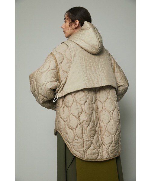 HeRIN.CYE（ヘリンドットサイ）の「Vest layerd blouson（ブルゾン・レディース・ブラック/ライトベージュ/カーキ・FREE）」の19枚目の写真