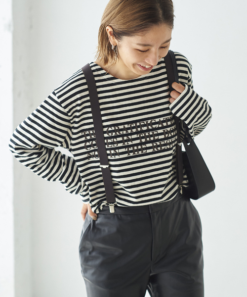 plage（プラージュ）の「【JANE SMITH/ジェーンスミス】SP BDR LOOSE Tシャツ（Tシャツ/カットソー・レディース・ブラック/ブラックミックス/ブラック系その他・FREE）」の5枚目の写真