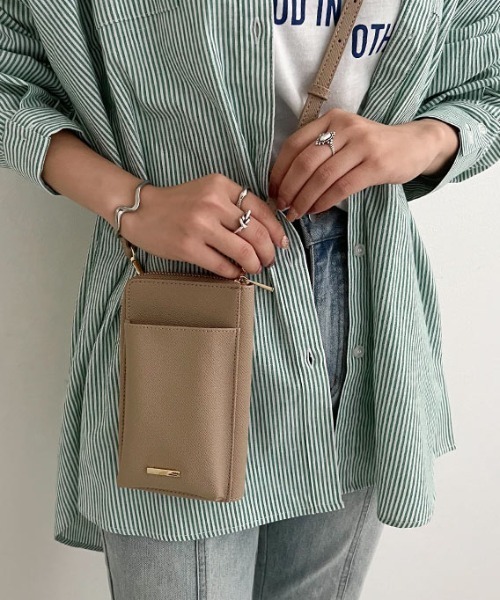 KOBE LETTUCE（コウベレタス）の「ウォレットミニショルダーバッグ（財布・レディース・ピンク/ベージュ/ブラック/グリーン・FREE）」の3枚目の写真