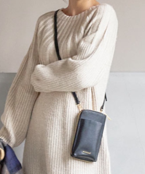 KOBE LETTUCE（コウベレタス）の「ウォレットミニショルダーバッグ（財布・レディース・ピンク/ベージュ/ブラック/グリーン・FREE）」の2枚目の写真