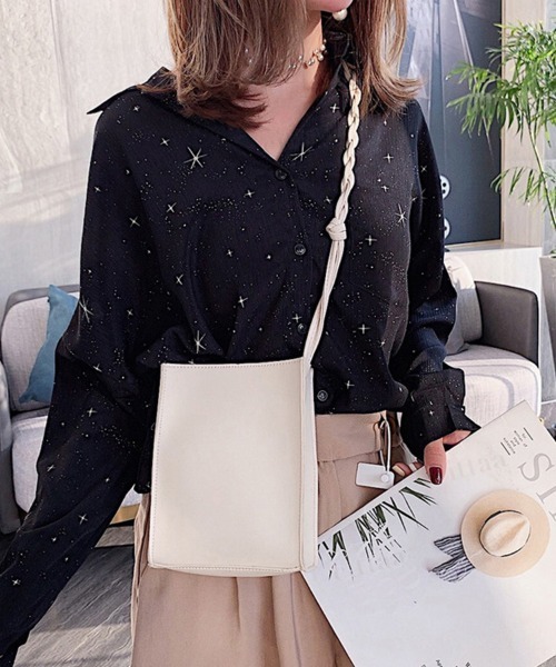 Dalfwin（ダールフィン）の「スクエアショルダーバッグ（ショルダーバッグ・レディース・ブラック/グリーン/アイボリー・ONE SIZE）」の6枚目の写真