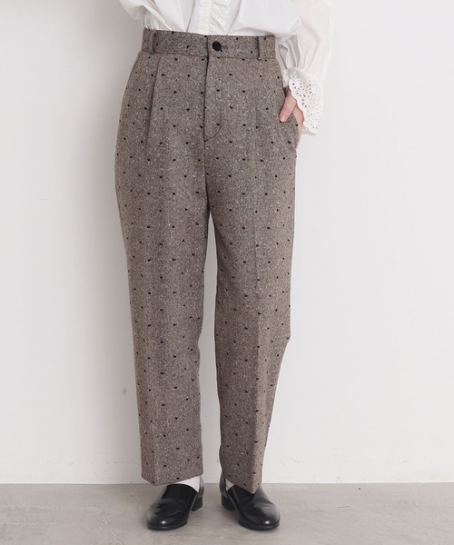 CHILD WOMAN(チャイルドウーマン)の「ツイードドット刺繍 テーパードパンツ(その他パンツ・レディース・ブラウン/チャコールグレー・36/38)」の18枚目の写真