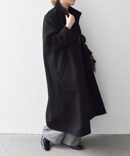 WEB限定】SHIPS any: ノンミュールジングウール スタンド カラー