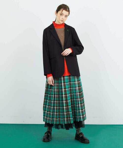 FRAPBOIS(フラボア)の「T/Rツイル ジャケット(テーラードジャケット・レディース・ブラック/グレー・2/1)」の8枚目の写真