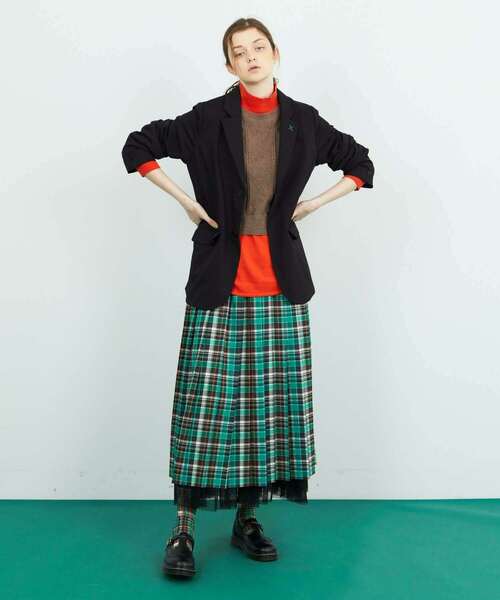 FRAPBOIS(フラボア)の「T/Rツイル ジャケット(テーラードジャケット・レディース・ブラック/グレー・2/1)」の9枚目の写真