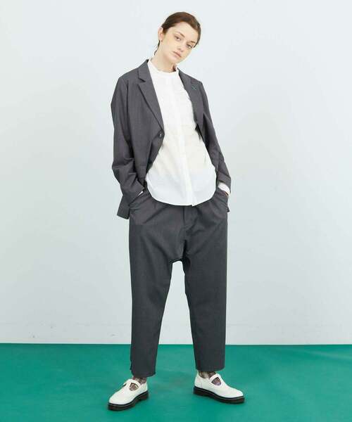 FRAPBOIS(フラボア)の「T/Rツイル ジャケット(テーラードジャケット・レディース・ブラック/グレー・2/1)」の21枚目の写真