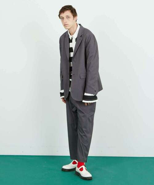 FRAPBOIS(フラボア)の「T/Rツイル ジャケット(テーラードジャケット・レディース・ブラック/グレー・2/1)」の11枚目の写真