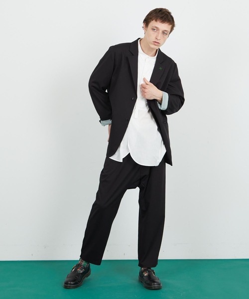 FRAPBOIS(フラボア)の「T/Rツイル ジャケット(テーラードジャケット・レディース・ブラック/グレー・2/1)」の5枚目の写真