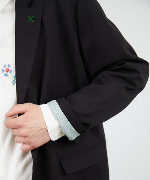 FRAPBOIS(フラボア)の「T/Rツイル ジャケット(テーラードジャケット・レディース・ブラック/グレー・2/1)」の22枚目の写真