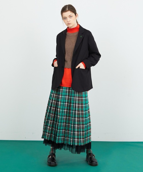 FRAPBOIS(フラボア)の「T/Rツイル ジャケット(テーラードジャケット・レディース・ブラック/グレー・2/1)」の14枚目の写真