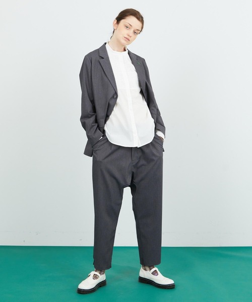 FRAPBOIS(フラボア)の「T/Rツイル ジャケット(テーラードジャケット・レディース・ブラック/グレー・2/1)」の16枚目の写真