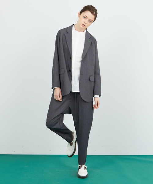 FRAPBOIS(フラボア)の「T/Rツイル ジャケット(テーラードジャケット・レディース・ブラック/グレー・2/1)」の6枚目の写真