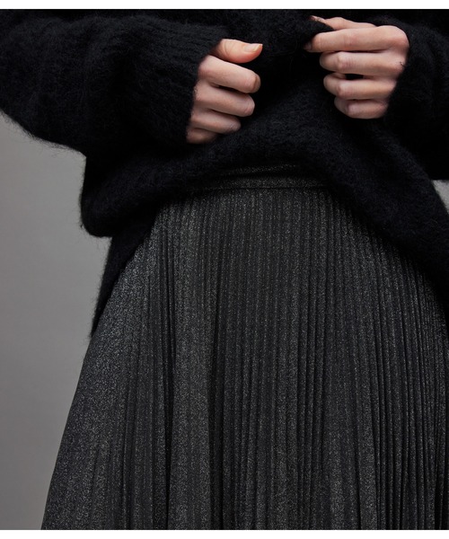 ALLSAINTS(オールセインツ)の「LERIN METALLIC SKIRT | LERIN メタリック スカート(スカート・レディース・ブラック系・4/8/6)」の6枚目の写真