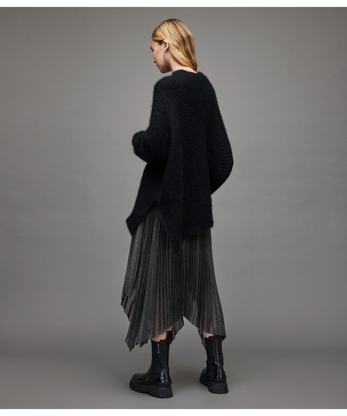 ALLSAINTS(オールセインツ)の「LERIN METALLIC SKIRT | LERIN メタリック スカート(スカート・レディース・ブラック系・4/8/6)」の7枚目の写真