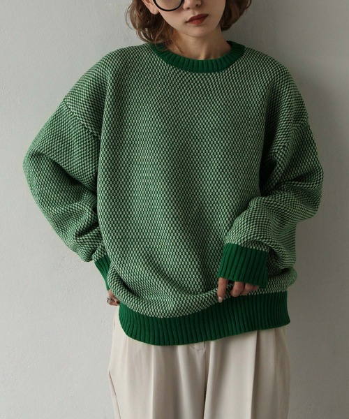 カラフルバイカラーニット