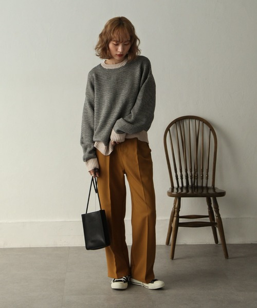 カラフルバイカラーニット