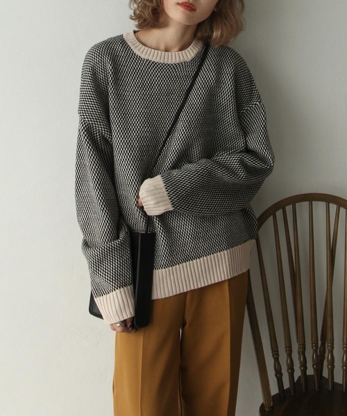 カラフルバイカラーニット